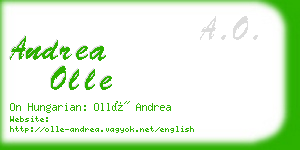 andrea olle business card